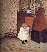 Edouard Vuillard Wife and children oil painting on canvas